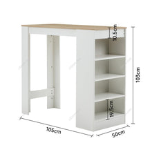 Load image into Gallery viewer, Wooden Bar Table with Open Shelves Living and Home