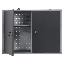 Load image into Gallery viewer, Wall Mounted Lockable Pegboard Tool Cabinet with A Lockable Door Cabinets Living and Home