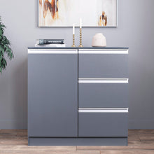 Load image into Gallery viewer, 80cm W Grey Sideboard Cabinet with 3 Drawers Cabinets Living and Home