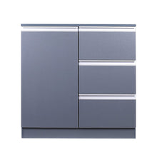 Load image into Gallery viewer, 80cm W Grey Sideboard Cabinet with 3 Drawers Cabinets Living and Home
