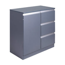 Load image into Gallery viewer, 80cm W Grey Sideboard Cabinet with 3 Drawers Cabinets Living and Home