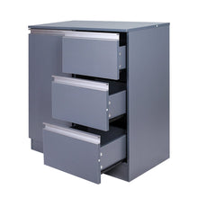 Load image into Gallery viewer, 80cm W Grey Sideboard Cabinet with 3 Drawers Cabinets Living and Home
