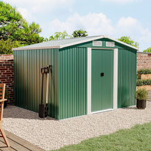 Load image into Gallery viewer, Livingandhome Large Metal Garden Tool Storage Shed