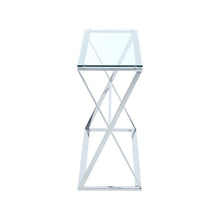 Load image into Gallery viewer, Modern Glass Rectangular Side Table with Metal Base Living and Home