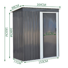 Load image into Gallery viewer, Livingandhome Galvanized Steel Garden Patio Tool Shed