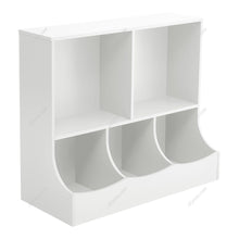 Load image into Gallery viewer, 2-Tier Open Style Toy and Book Storage Organizer Living and Home White