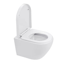 Load image into Gallery viewer, 35cm W White Bathroom Wall Mounted Elongated Toilet Toilet Living and Home