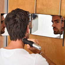 Load image into Gallery viewer, Foldable Tri-Fold Mirror with Extendable Adjustable Hanging Design for Makeup Living and Home Black