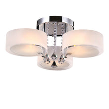 Load image into Gallery viewer, Ceiling Light Semi-Flush Mount , Cylindrical Acrylic Lampshades, Crystal Drops Ceiling Light Living and Home