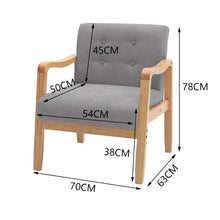 Load image into Gallery viewer, Modern Wood Frame Upholstered Armchair