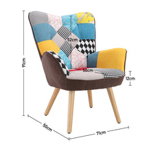 Load image into Gallery viewer, Tufted Button Linen Armchair with Wooden Legs