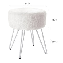 Load image into Gallery viewer, Premium Vanity Stool Faux Fur Upholstered Stool