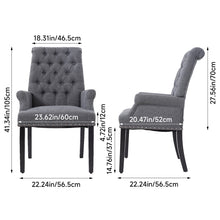 Load image into Gallery viewer, Grey Upholstered Dining Chair