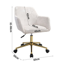 Load image into Gallery viewer, Velvet Upholstered Home Office Swivel Task Chair with Flared Arms
