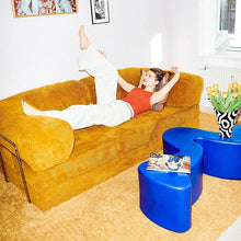 Load image into Gallery viewer, Cottonfy Teddy Corduroy Modular Detachable Sofa Bed Cottonfy UK #1 - 150cm Yellow Full-Paid