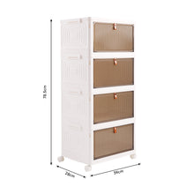 Load image into Gallery viewer, 4-layer Thicken Foldable Shoe Storage Box with Wheels
