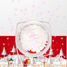 Load image into Gallery viewer, Christmas Nail Art Laser Ultra Thin Super Sticky Snowflake Nail Patches Set of 7 Living and Home