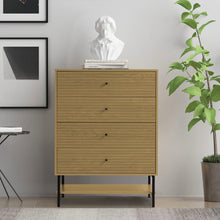 Load image into Gallery viewer, 4-Tier Bedroom Chest Storage Cabinet with Bottom Shelf Living and Home