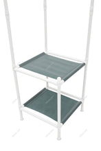 Load image into Gallery viewer, Corner Clothing Rack with 2 Tier Shelves Living and Home