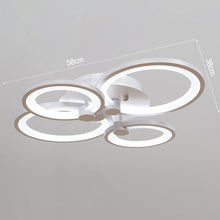 Load image into Gallery viewer, 4/6/8 Rings Circle LED Semi-Flush Ceiling Light Dimmable/Non-Dimmable Ceiling Light Living and Home