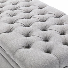 Load image into Gallery viewer, Linen Padded Cushion Bed End Bench Storage Seat Living and Home