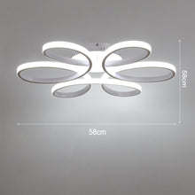 Load image into Gallery viewer, Floral 6 Rings Modern LED Ceiling Light Non-Dimmable Petal Flower-Shaped Light Ceiling Light Living and Home W58 x L58