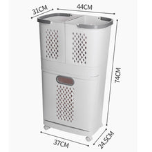 Load image into Gallery viewer, 3 Tier Laundry Baskets Laundry Sorter Rolling Laundry Hamper Laundry Baskets Living and Home
