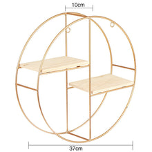 Load image into Gallery viewer, Gold Wall Hanging Storage and Display Decorative Shelf Wall & Display Shelves Living and Home