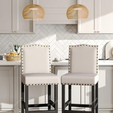 Load image into Gallery viewer, 2pcs Linen Kitchen Counter Bar Stools Living and Home