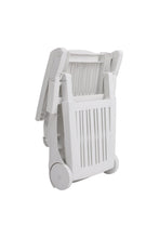 Load image into Gallery viewer, 193cm D Outdoor Folding Lounge Chair Recliner with Wheels Sunloungers Living and Home
