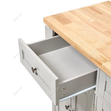 Load image into Gallery viewer, Modern Rolling Wooden Kitchen Island Cart with Storage Cabinet Living and Home