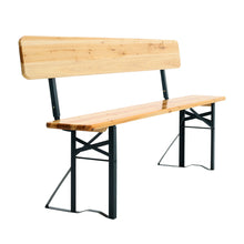 Load image into Gallery viewer, Set of 2 Folding Garden Benches with Backrest Cedar Wood Outdoor Bar Chairs Living and Home