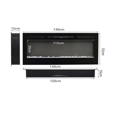 Load image into Gallery viewer, 50 Inch Wall Mounted Electric Fireplace Insert Heater 9 Flame Colours 1800W Wall Mounted Fireplaces Living and Home