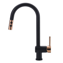Load image into Gallery viewer, Black Pull Out Single Lever Mono Tap with 2 Jet Options