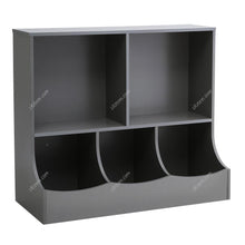 Load image into Gallery viewer, 2-Tier Open Style Toy and Book Storage Organizer Living and Home Grey