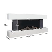 Load image into Gallery viewer, Contemporary Wall Mounted/Freestanding Fireplace Mantel for Living Room Fireplace Suites Living and Home