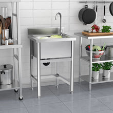 Load image into Gallery viewer, Commercial Kitchen Sink Stainless Steel Wash Basin Kitchen Sinks Living and Home