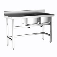 Load image into Gallery viewer, Commercial Kitchen Sink 2 Compartment Stainless Steel with Left Drainboard Living and Home