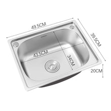 Load image into Gallery viewer, Stainless Steel Kitchen Sink Single Bowl Catering Sink Kitchen Sinks Living and Home