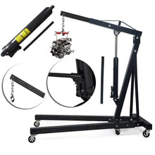 Load image into Gallery viewer, Portable Hydraulic Engine Crane 2 Ton 4400lb Folding Hoist with Hooks Living and Home