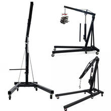Load image into Gallery viewer, Portable Hydraulic Engine Crane 2 Ton 4400lb Folding Hoist with Hooks Living and Home