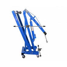 Load image into Gallery viewer, Portable Hydraulic Engine Crane 2 Ton 4400lb Folding Hoist with Hooks Living and Home