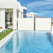 Load image into Gallery viewer, Retractable Double Side Awning - White Water Resistant Patio Awnings Living and Home