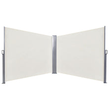 Load image into Gallery viewer, Retractable Double Side Awning - White Water Resistant Patio Awnings Living and Home