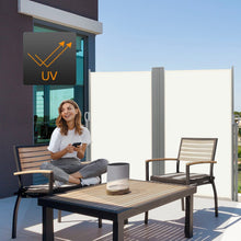Load image into Gallery viewer, Retractable Double Side Awning - White Water Resistant Patio Awnings Living and Home