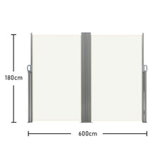 Load image into Gallery viewer, Retractable Double Side Awning - White Water Resistant Patio Awnings Living and Home