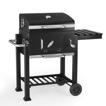 Load image into Gallery viewer, Charcoal BBQ Grill Barrel with Side Table Garden BBQ Grill Living and Home