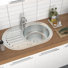 Load image into Gallery viewer, Large Inset Stainless Steel Kitchen Sink Living and Home