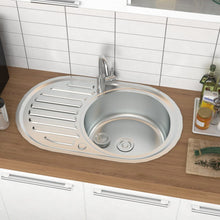 Load image into Gallery viewer, Large Inset Stainless Steel Kitchen Sink Living and Home