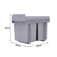 Load image into Gallery viewer, 40L Pull Out Recycling Waste Bin Kitchen Waste Bins Living and Home